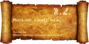 Mentzer Lavínia névjegykártya